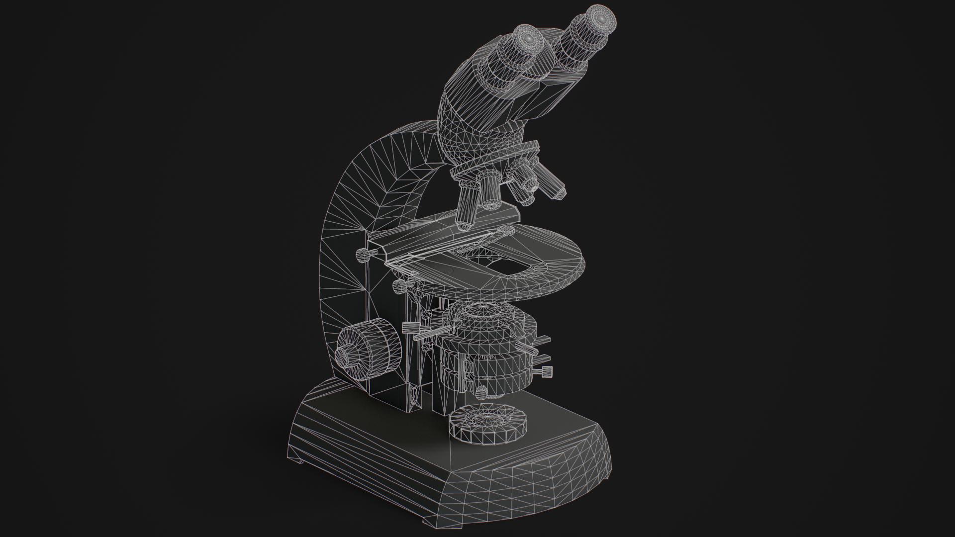 Wireferame render of a zeiss microscope
